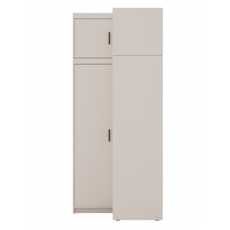 Szafa narożna z nadstawką  98 / 98 cm TRINO beżowa